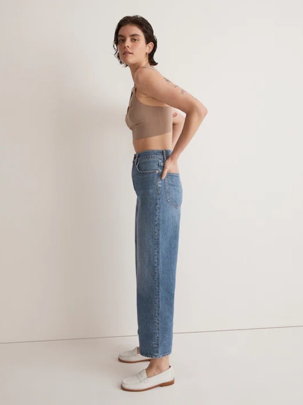 Madewell | The Petite Perfect Vintage Wide-Leg Crop Jean in Cresslow Wash - Picture 3 of 11